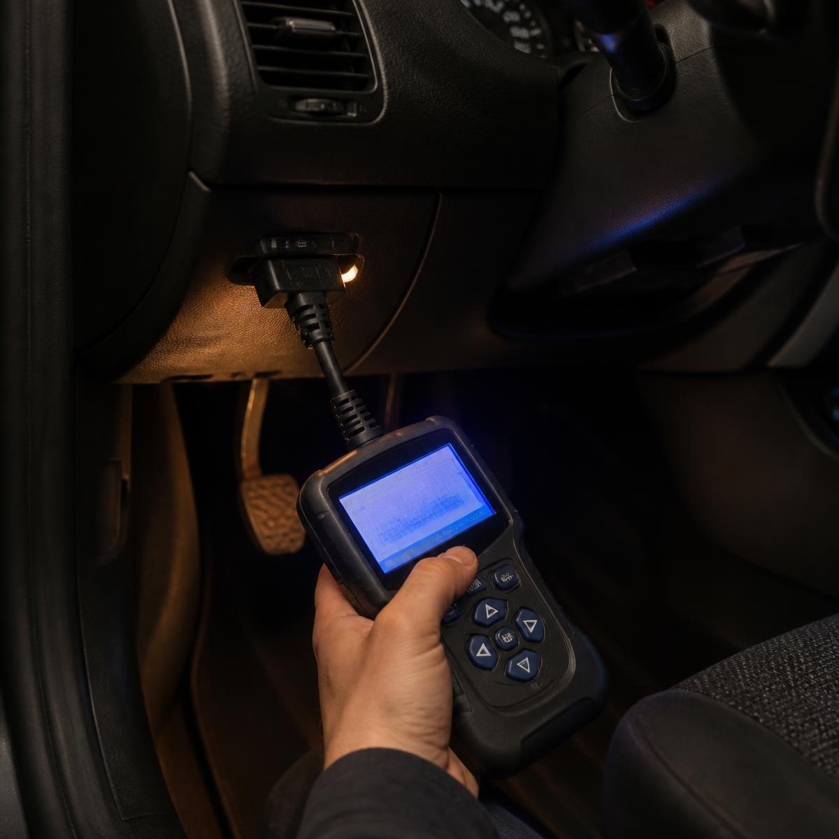 Generic diagnostic scanner connected to a vehicle